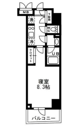 亀戸駅 徒歩3分 14階の物件間取画像